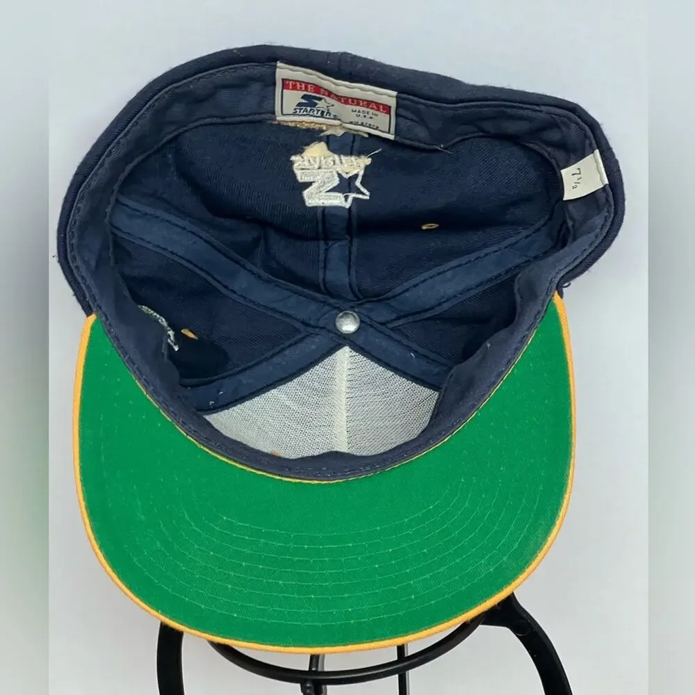 Vintage 90s Starter Notre Dame Fighting Irish Wool Big Logo Spellout SZ 7.5 Hat